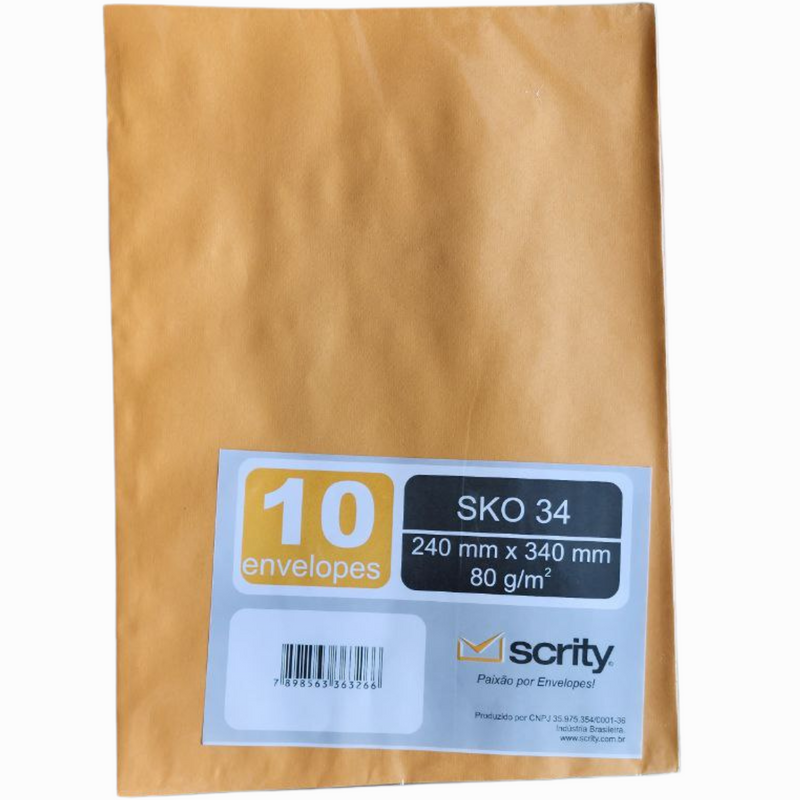 ENVELOPE SCRITY AMARELO 240X340 10X1