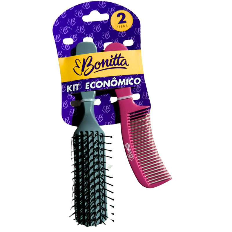 KIT ESCOVA CABELO + PENTE BONITTA MARCO BONI 2X1 S