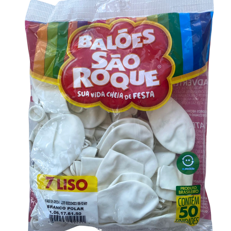 BALÃO SÃO ROCK N7 BRANCO POLAR