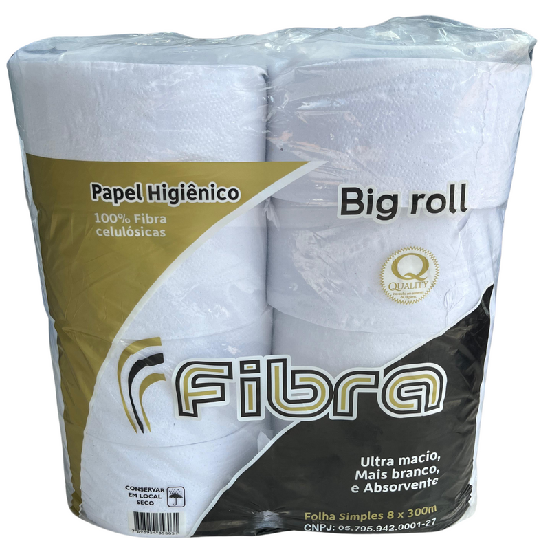 300M PAPEL HIG ROLÃO 100% CELULOSE BIG ROLL