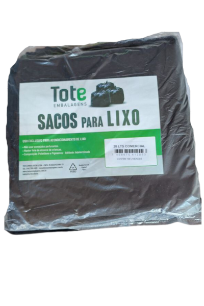 20L SACOS P/ LIXO PRETO