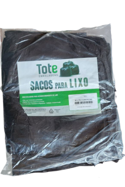 40L SACOS P/ LIXO PRETO