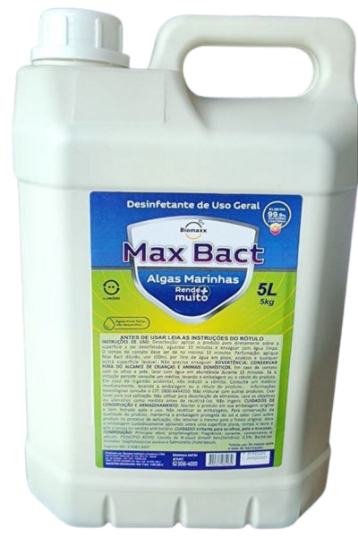 5LT Desinfetante Concentrado de uso Geral Max Bact