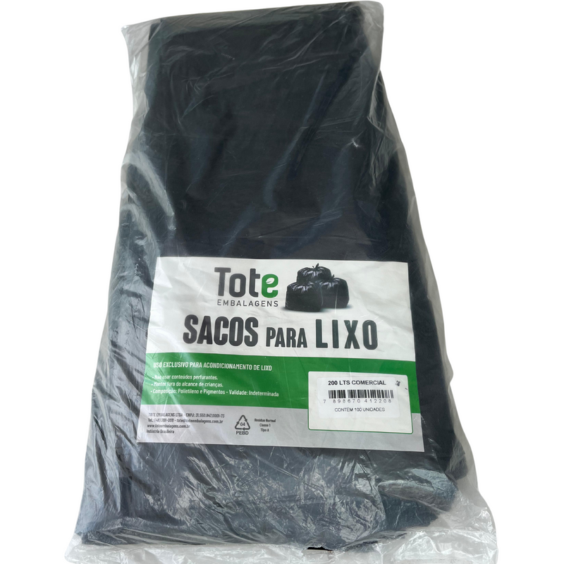 200L SACOS P/ LIXO PRETO